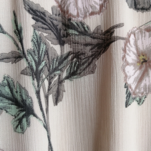 Medium DEX summer dress pink blush nude floral ruffle chiffon - Picture 2 of 8